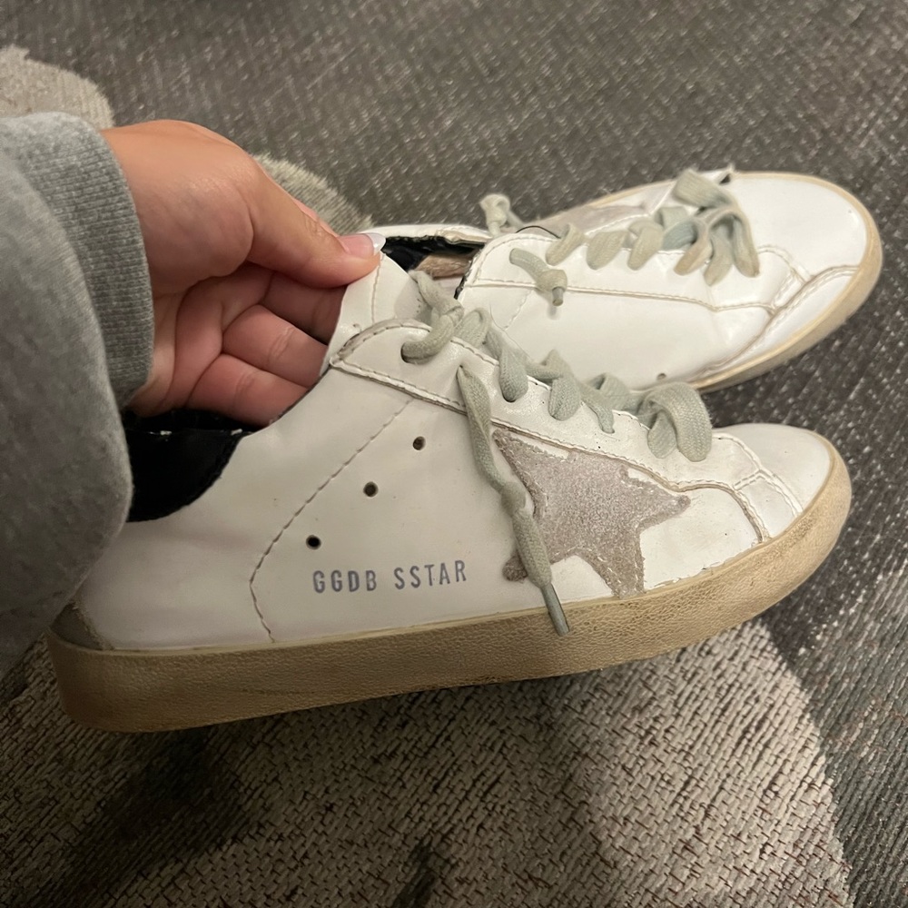 Golden Goose White Sneakers with Silver Star